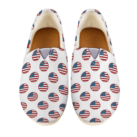 American Circle Flag Pattern Print Casual Shoes