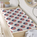 American Circle Flag Pattern Print Changing Pad Cover