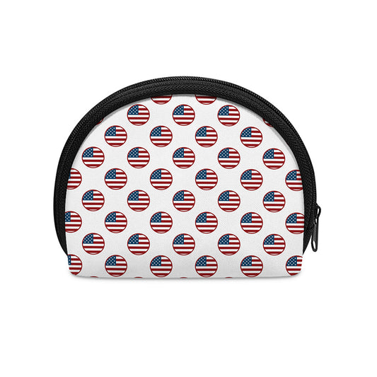 American Circle Flag Pattern Print Coin Purse