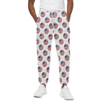 American Circle Flag Pattern Print Cotton Pants