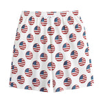 American Circle Flag Pattern Print Cotton Shorts