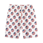 American Circle Flag Pattern Print Cotton Shorts