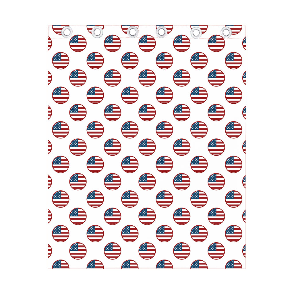 American Circle Flag Pattern Print Curtain