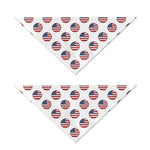 American Circle Flag Pattern Print Dog Bandana