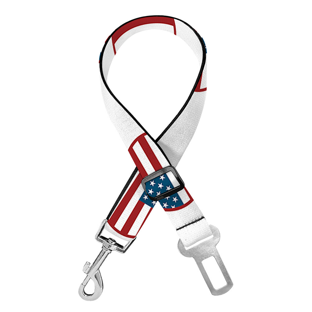 American Circle Flag Pattern Print Dog Seat Belt