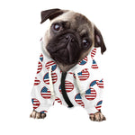American Circle Flag Pattern Print Dog Zip Up Hoodie