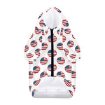 American Circle Flag Pattern Print Dog Zip Up Hoodie