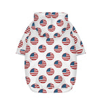 American Circle Flag Pattern Print Dog Zip Up Hoodie