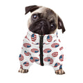 American Circle Flag Pattern Print Dog Zip Up Jacket