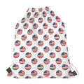 American Circle Flag Pattern Print Drawstring Bag