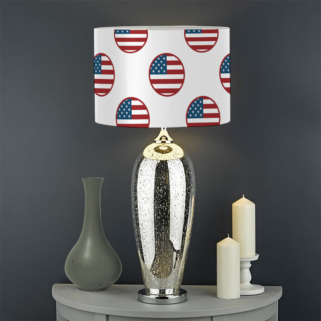 American Circle Flag Pattern Print Drum Lamp Shade