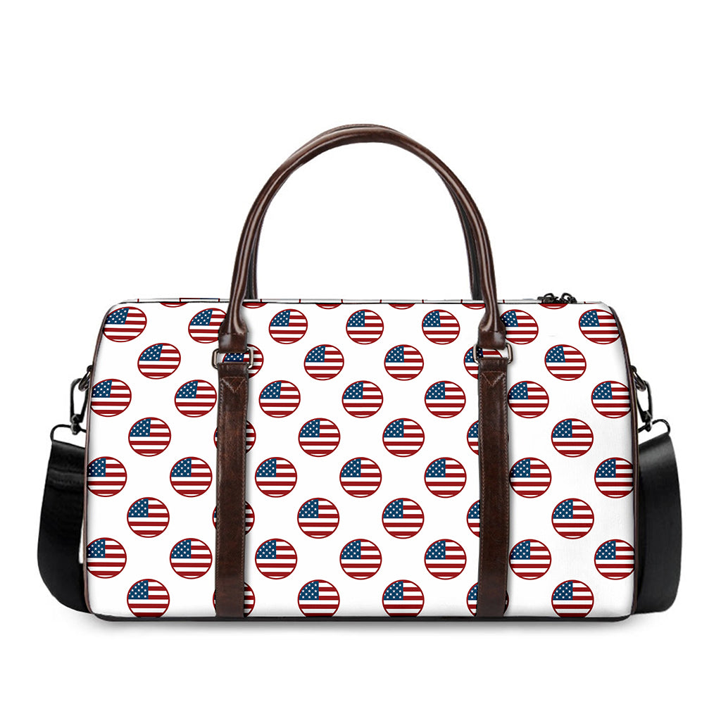 American Circle Flag Pattern Print Duffle Bag