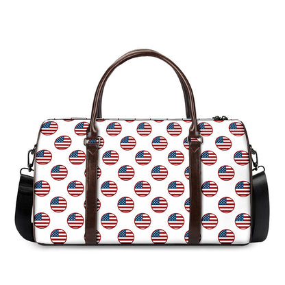 American Circle Flag Pattern Print Duffle Bag