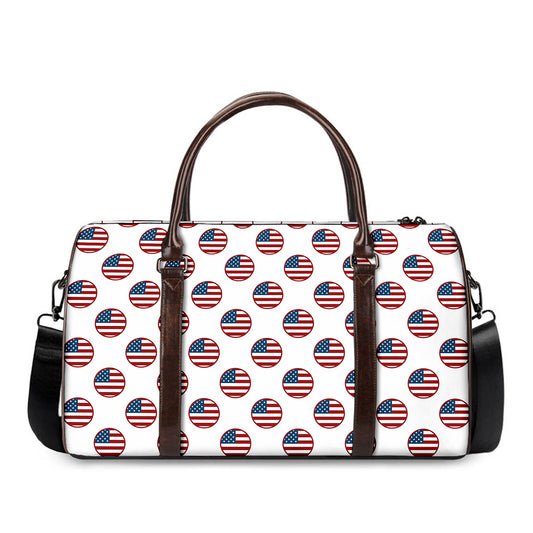 American Circle Flag Pattern Print Duffle Bag