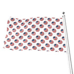 American Circle Flag Pattern Print Flag
