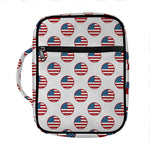 American Circle Flag Pattern Print Front Pocket Bible Bag
