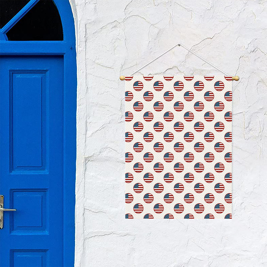 American Circle Flag Pattern Print Garden Flag