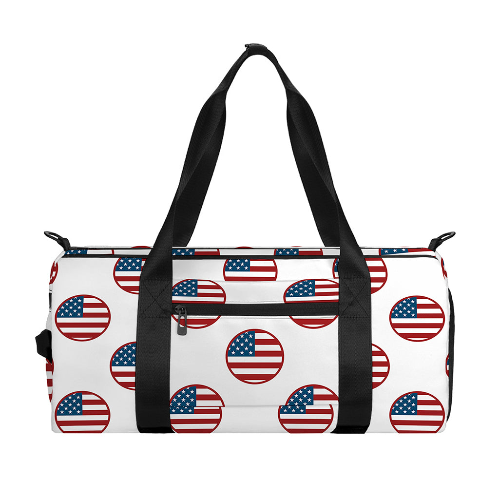 American Circle Flag Pattern Print Gym Bag