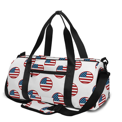 American Circle Flag Pattern Print Gym Bag