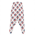 American Circle Flag Pattern Print Hammer Pants