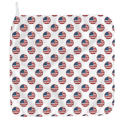 American Circle Flag Pattern Print Hand Towel