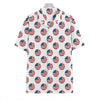 American Circle Flag Pattern Print Hawaiian Shirt