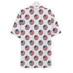 American Circle Flag Pattern Print Hawaiian Shirt