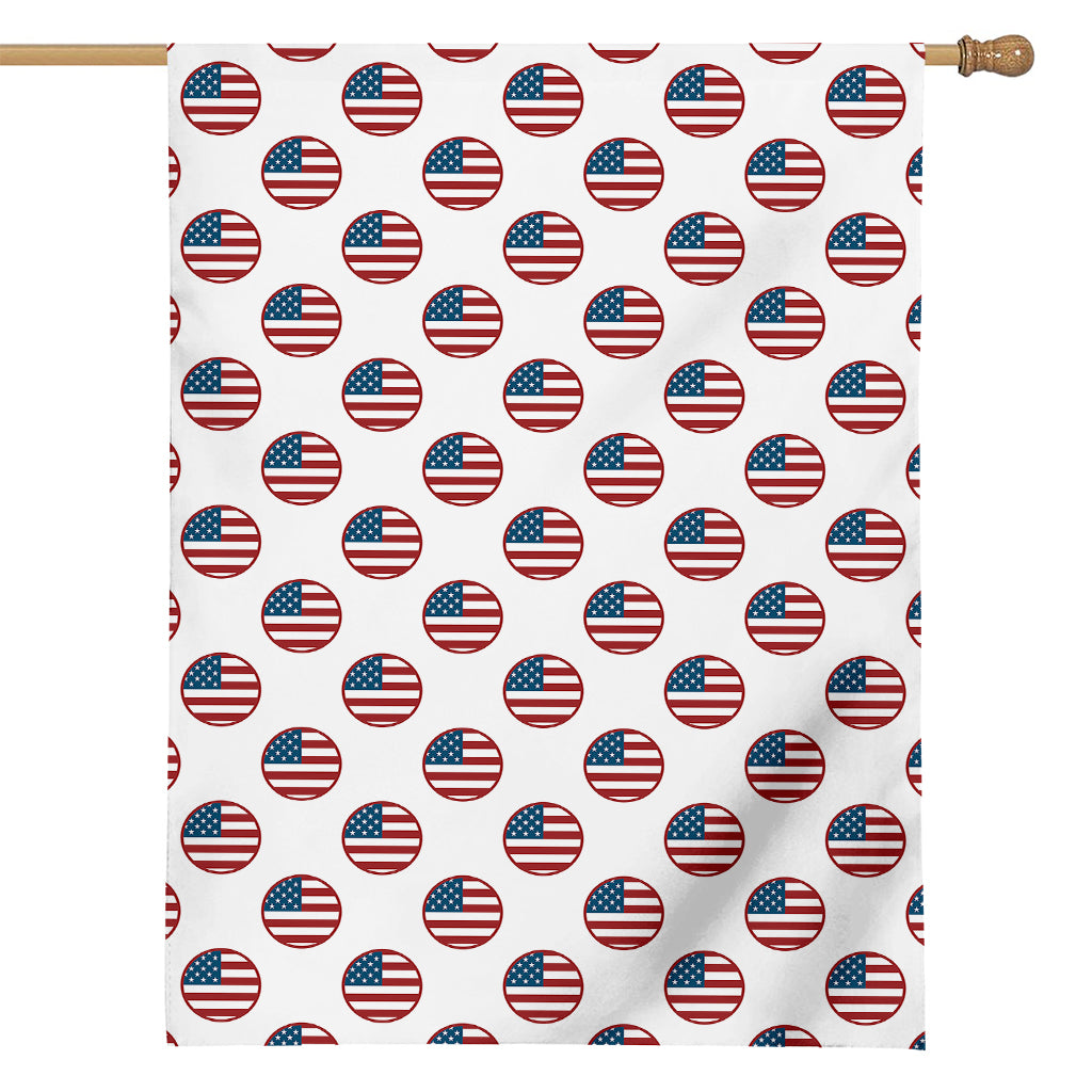 American Circle Flag Pattern Print House Flag