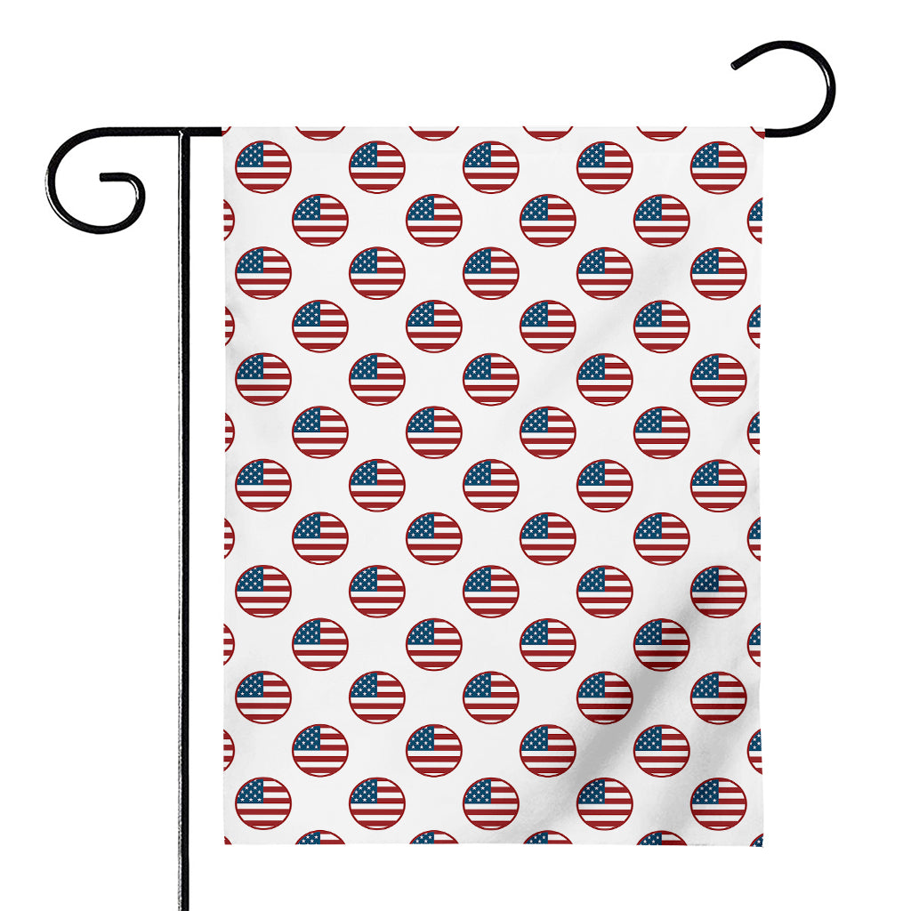 American Circle Flag Pattern Print House Flag