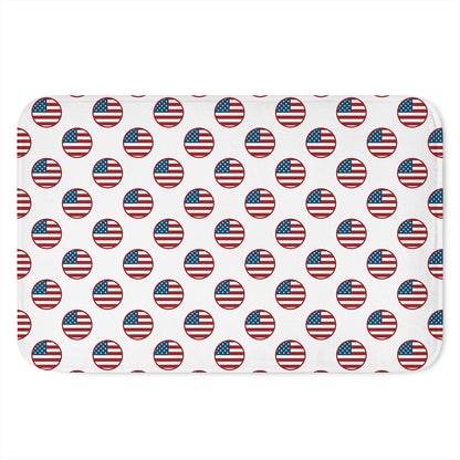 American Circle Flag Pattern Print Indoor Door Mat