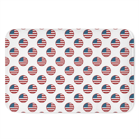 American Circle Flag Pattern Print Indoor Door Mat