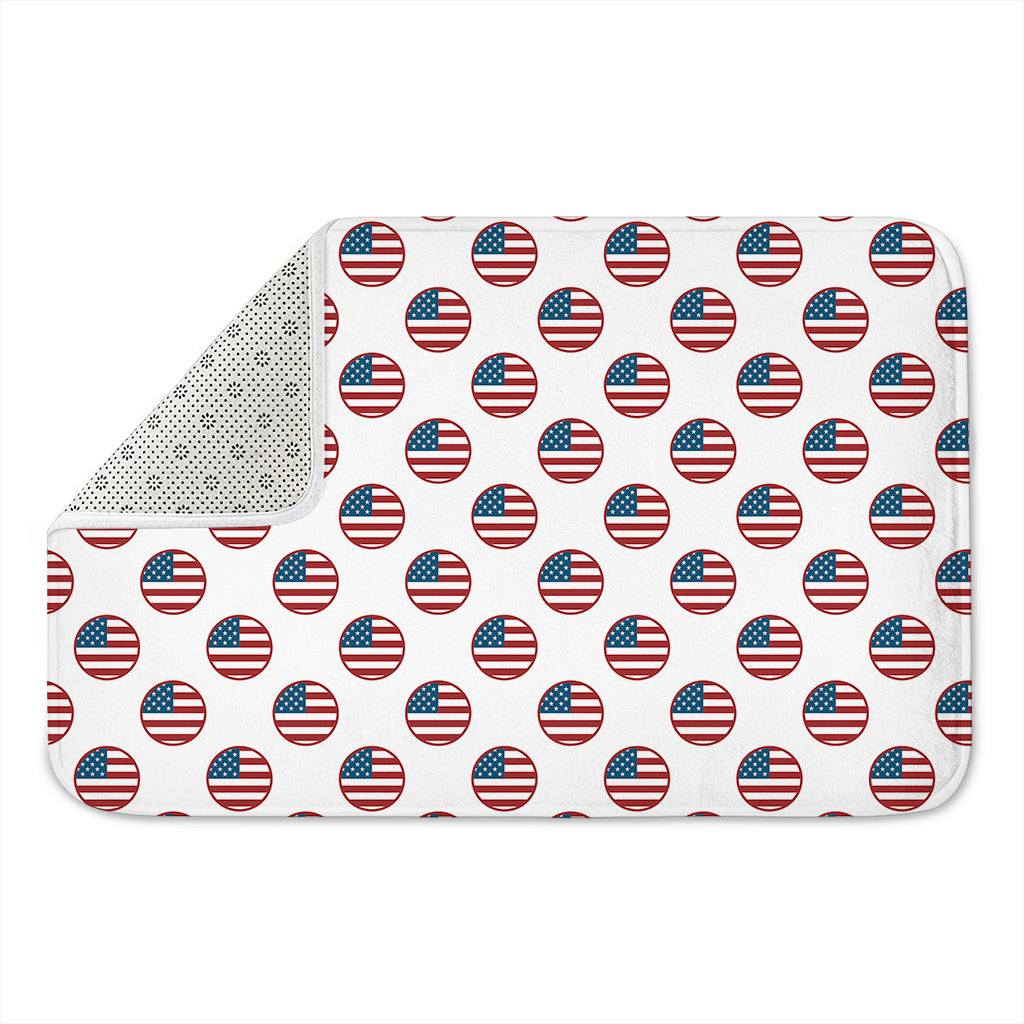 American Circle Flag Pattern Print Indoor Door Mat