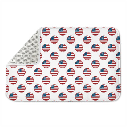 American Circle Flag Pattern Print Indoor Door Mat