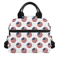 American Circle Flag Pattern Print Insulated Lunch Bag