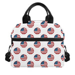 American Circle Flag Pattern Print Insulated Lunch Bag