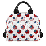 American Circle Flag Pattern Print Insulated Lunch Bag