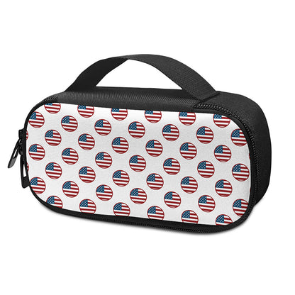 American Circle Flag Pattern Print Insulin Cooler Travel Case