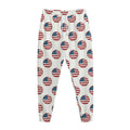 American Circle Flag Pattern Print Jogger Pants