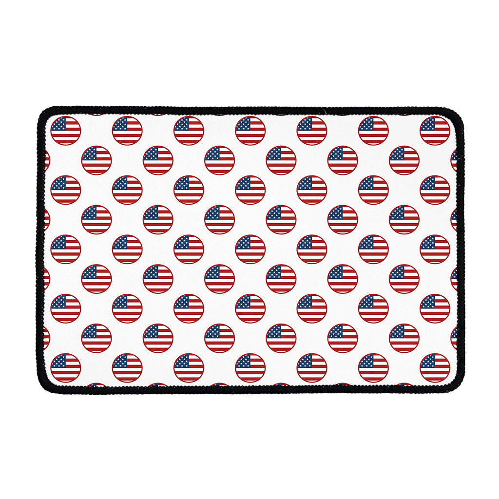 American Circle Flag Pattern Print Kitchen Mat