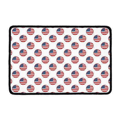 American Circle Flag Pattern Print Kitchen Mat