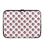 American Circle Flag Pattern Print Laptop Sleeve
