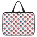 American Circle Flag Pattern Print Laptop Sleeve With Handle