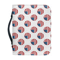 American Circle Flag Pattern Print Leather Bible Cover