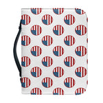 American Circle Flag Pattern Print Leather Bible Cover