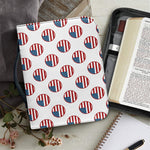 American Circle Flag Pattern Print Leather Bible Cover