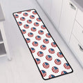 American Circle Flag Pattern Print Long Kitchen Mat