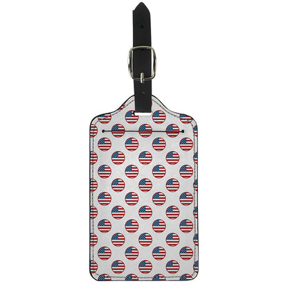 American Circle Flag Pattern Print Luggage Tag