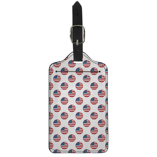 American Circle Flag Pattern Print Luggage Tag