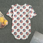 American Circle Flag Pattern Print Men's Bodysuit