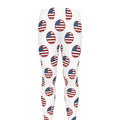American Circle Flag Pattern Print Men's Leggings